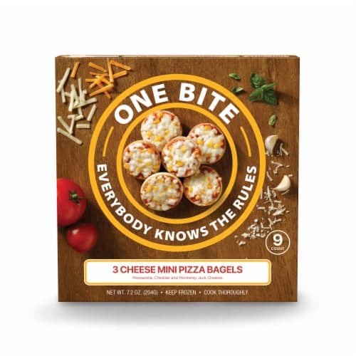 One Bite Cheese Mini Pizza Bagels