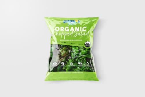 Superior Fresh Organic Chopped Salad - Refreshing Romaine Blend