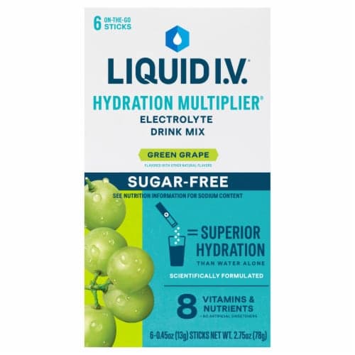 Liquid I.V. Hydration Multiplier Electrolyte Green Grape Drink Mix