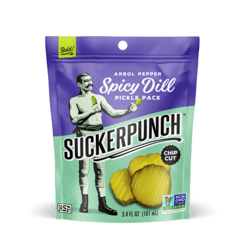 Suckerpunch Spicy Dill Pickle Chip Snack Pouch