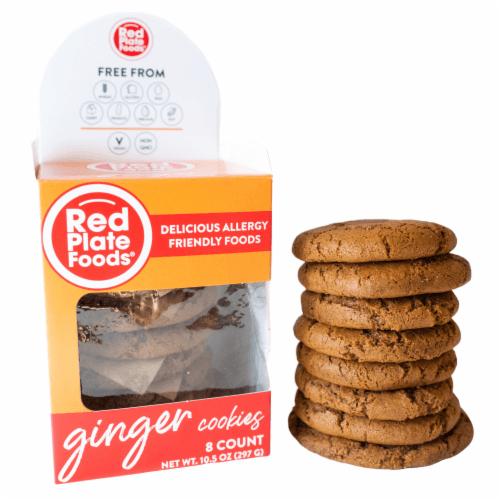 Red Plate Ginger Cookies