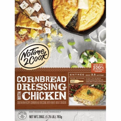 No Time 2 Cook Cornbread Dressing With Chicken  Meal