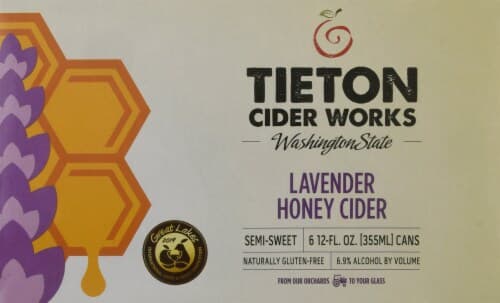 Tieton Cider Works Beer, Lavender Honey Cider