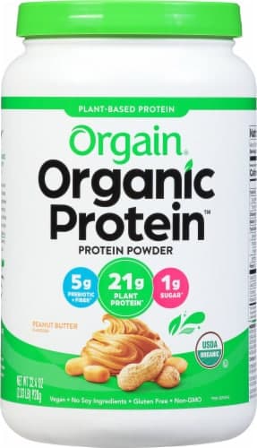 Orgain Organic Peanut Butter Plant Based Protein Powder
