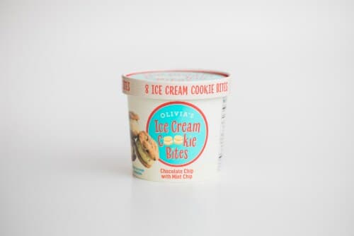Olivia'S Chocolate Chip With Mint Chip Ice Cream Cookie Bites