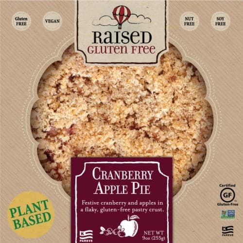 Raised Gluten Free Vegan Cranberry Apple Pie
