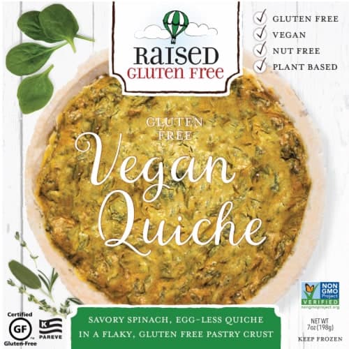 Raised Gluten Free Vegan  Quiche