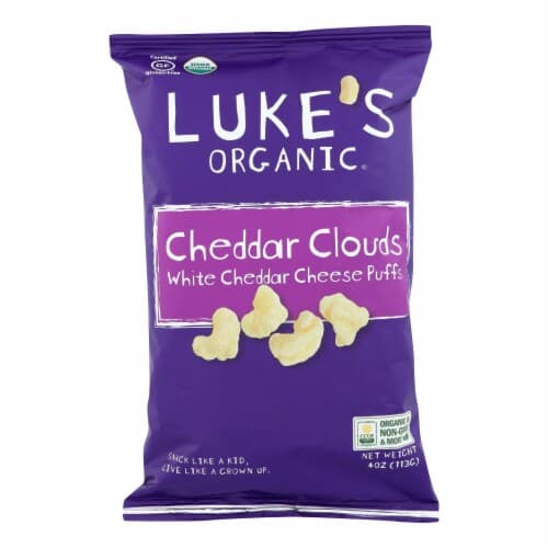 Luke'S Organic Cheddar Clouds White Cheddar Cheese Puffs
