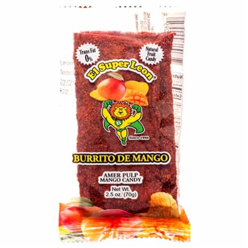 El Super Leon Burrito De Mango Natural Fruit Candy