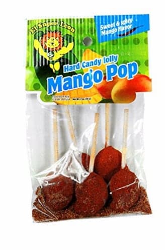 El Super Leon Mango Pop Hard Candy Lollipop