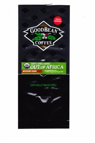 Goodbean Coffee 100% Organic Out Of Africa Medium Dark Roast Ground Coffee