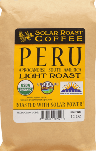 Solar Roast Coffee Peru Light Roast Coffee