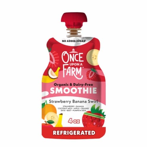 Once Upon A Farm Strawberry Banana Swirl Dairy-free Smoothie