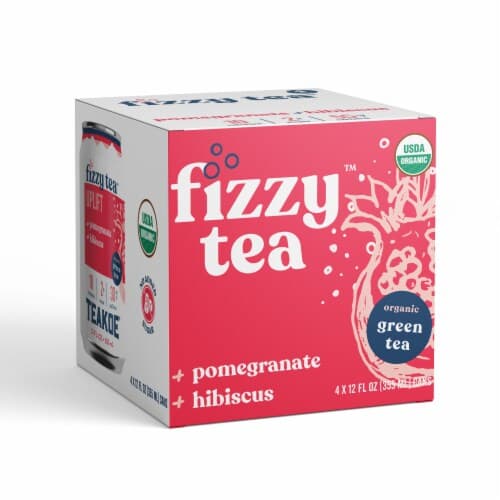 Teakoe Fizzy Tea Pomegranate & Hibiscus Organic Green Tea