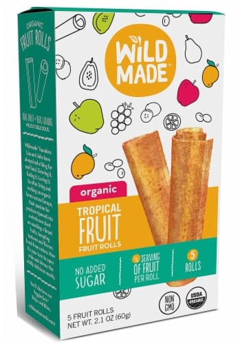 Wild Made Organic Fruit Rolls Gluten Free Tropical Fruit