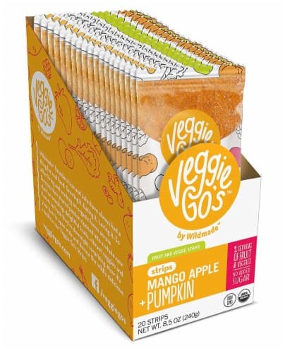 Veggie-Go'S Organic Mango Apple Pumpkin Fruit And Veggie Strips
