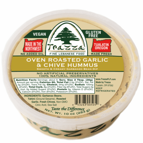Trazza Oven Roasted Garlic & Chive Hummus