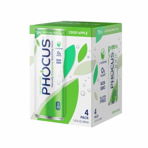 Phocus Crisp Apple Caffienated Sparkling Water