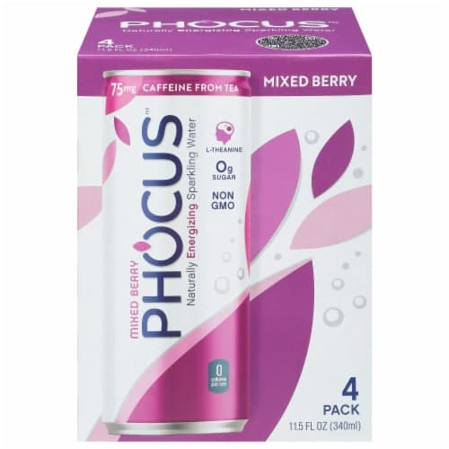 Phocus Mixed Berry Caffienated Sparkling Water