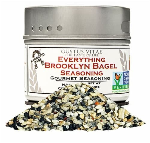Gustus Vitae  Gourmet Seasoning In Magnetic Tin   Everything Brooklyn Bagel