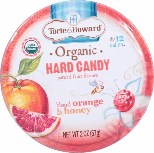 Torie & Howard Blood Orange & Honey Organic Hard Candy Tin
