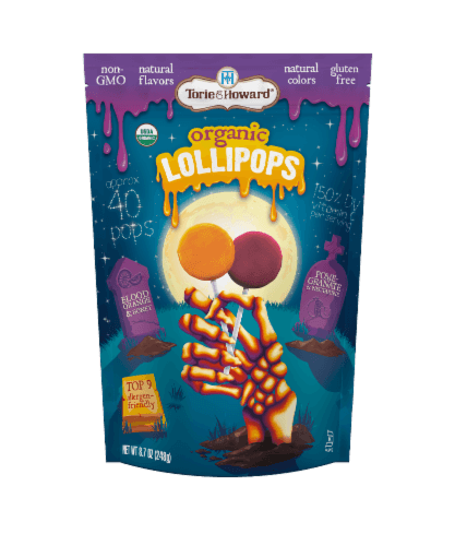 Torie & Howard Blood Orange & Honey Pomegranate Nectarine Halloween Candy Lollipops