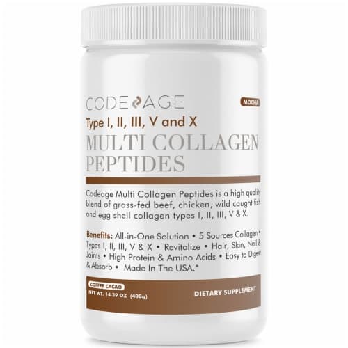 Codeage Multi Collagen Peptides Mocha Protein Powder