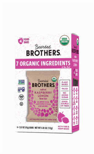 Bearded Brothers Radical Raspberry Lemon Organic Food Bars