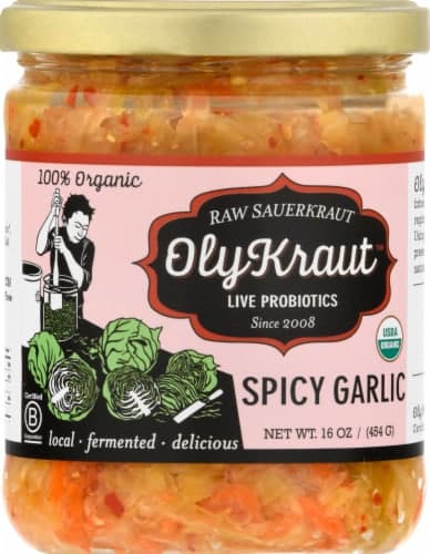 Olykraut Spicy Garlic Raw Sauerkraut