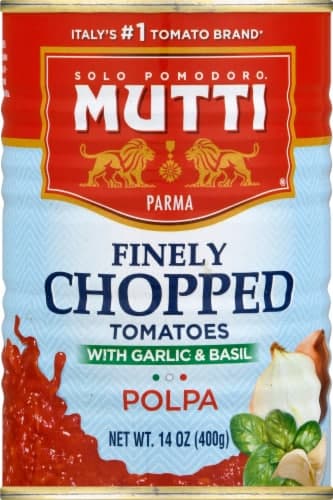 Mutti Polpa Finely Chopped Tomatoes With Garlic & Basil