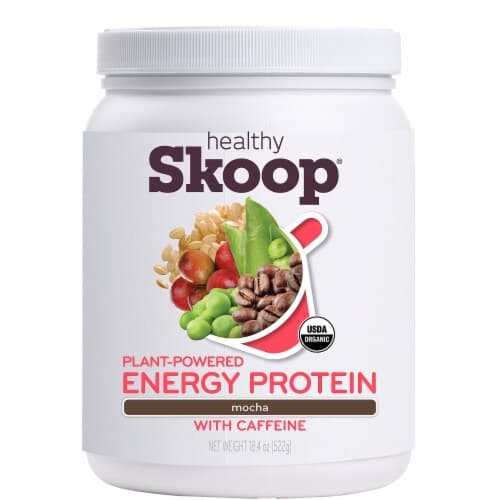 Healthy Skoop Mocha Plant-Powered Energy Protein With Caffeine