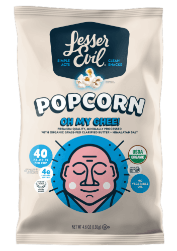 Lesser Evil Popcorn Organic Buddha Bowl Oh My Ghee! Bag