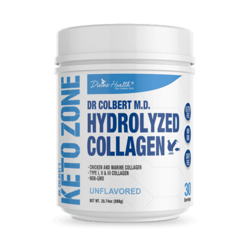 Divine Health Keto Zone Unflavored Hydrolyzed Collagen Protein Powder