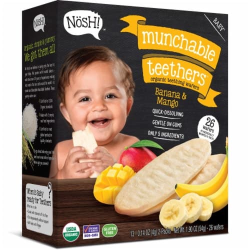 Nosh Banana & Mango Organic Teething Wafers