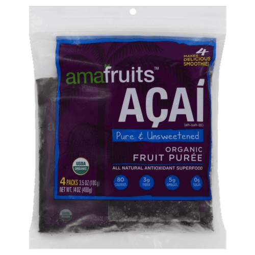 Amafruits Acai Pure & Unsweetened Organic Fruit Puree