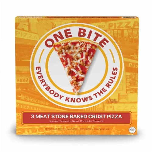 One Bite 3 Meat  Pizza