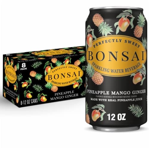 Bonsai, Sparkling Water Beverage, Pineapple Mango Ginger