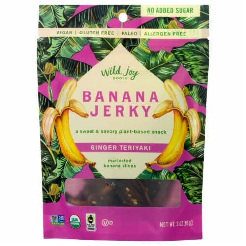 Wild Joy Banana Jerky Ginger Teriyaki Marinated Banana