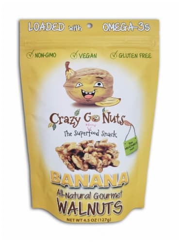 Crazy Go Nuts Banana Flavored All-Natural Gourmet Walnuts