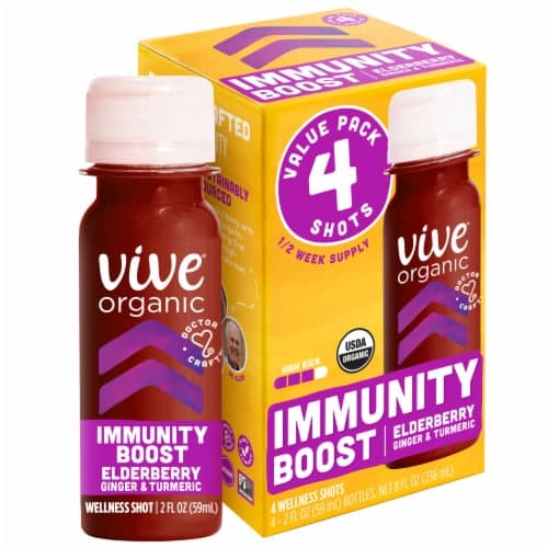 Vive Organic Immunity Boost Wellness Shot With Elderberry