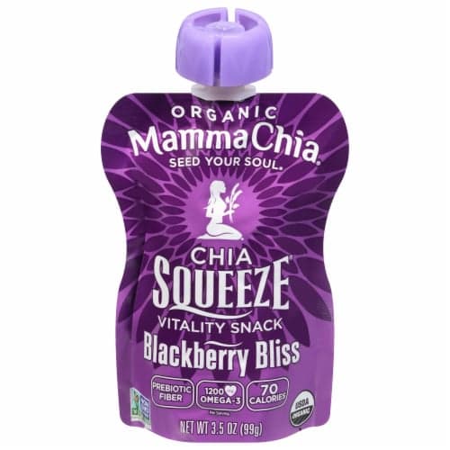 Mamma Chia Squeeze Organic Vitality Snack Blackberry Bliss