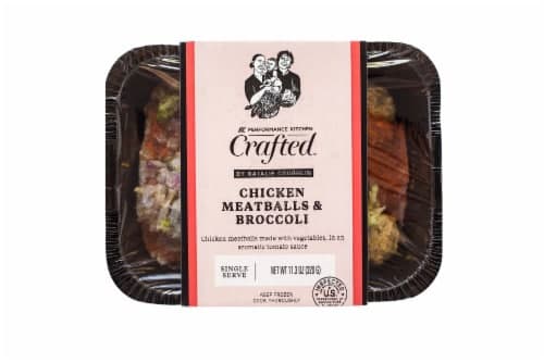 Performance Kitchen Crafted  Mediterranean Chicken Meatballs With Broccoli Meal