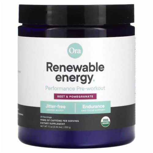 Ora  Renewable Energy Pre-Workout   Organic Pomegranate & Berry
