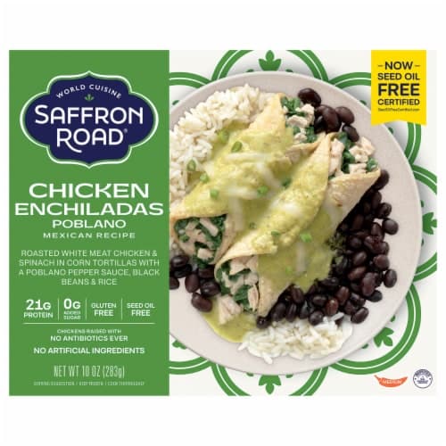 Saffron Road  Entree Halal Chicken Enchiladas Poblano Medium Heat