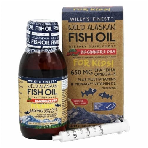 Wiley'S Finest Natural Strawberry Watermelon Flavored Wild Alaskan Fish Oil For Kids