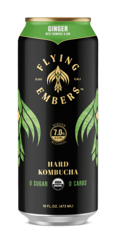 Flying Embers Ginger & Oak Organic Hard Kombucha Single