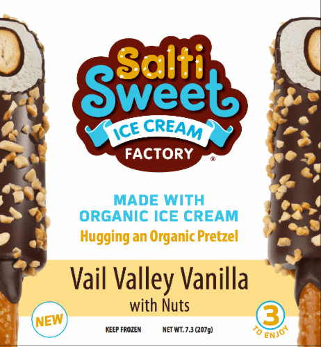 Saltisweet Vail Valley Vanilla With Nuts Ice Cream Bar