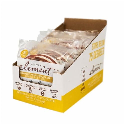 Element Organic Milk Chocolate Dipped Rice Cakes