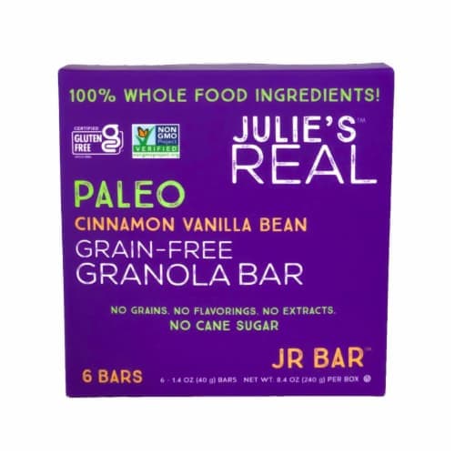 Julie'S Real Cinnamon Vanilla Bean Grain-Free Paleo Granola Bar