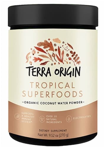 Terra Origin Organic Coconut Water Tropical Superfoods Powder